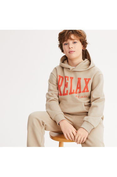 Slogan Print Hoodie