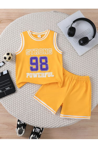 Boys Varsity Print Tank and Shorts Set