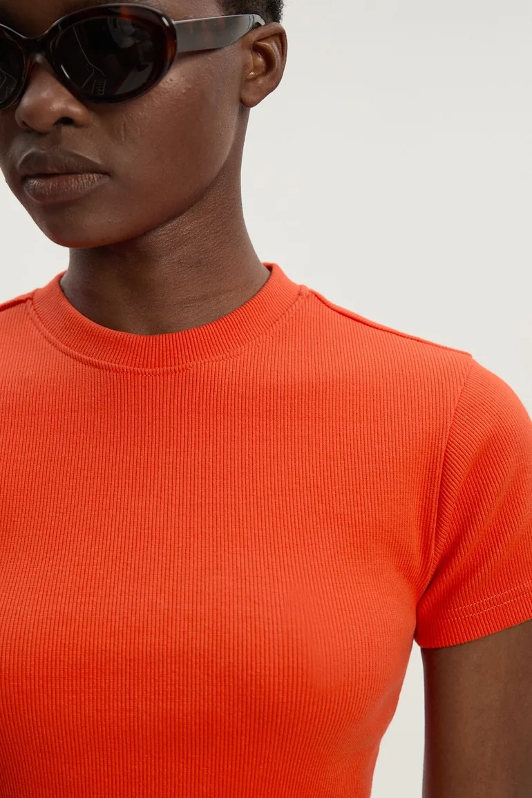 Compact Jersey Ribbed T-Shirt - 1