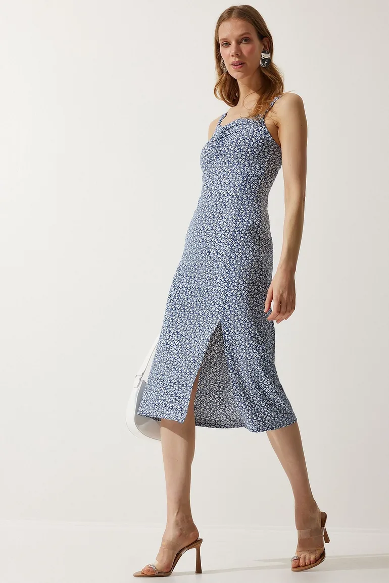Happiness İStanbul Navy Column Midaxi Dress - 2