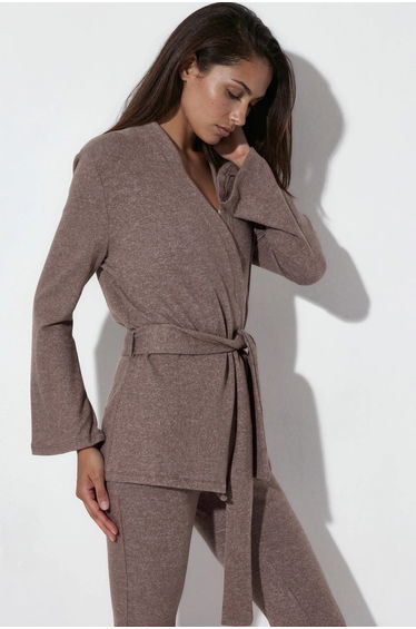 BUSEM Belted Ribbed Knit Cardigan product thumbnail 2