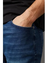 Blue Wash Stretch Slim Fit Jeans - 3