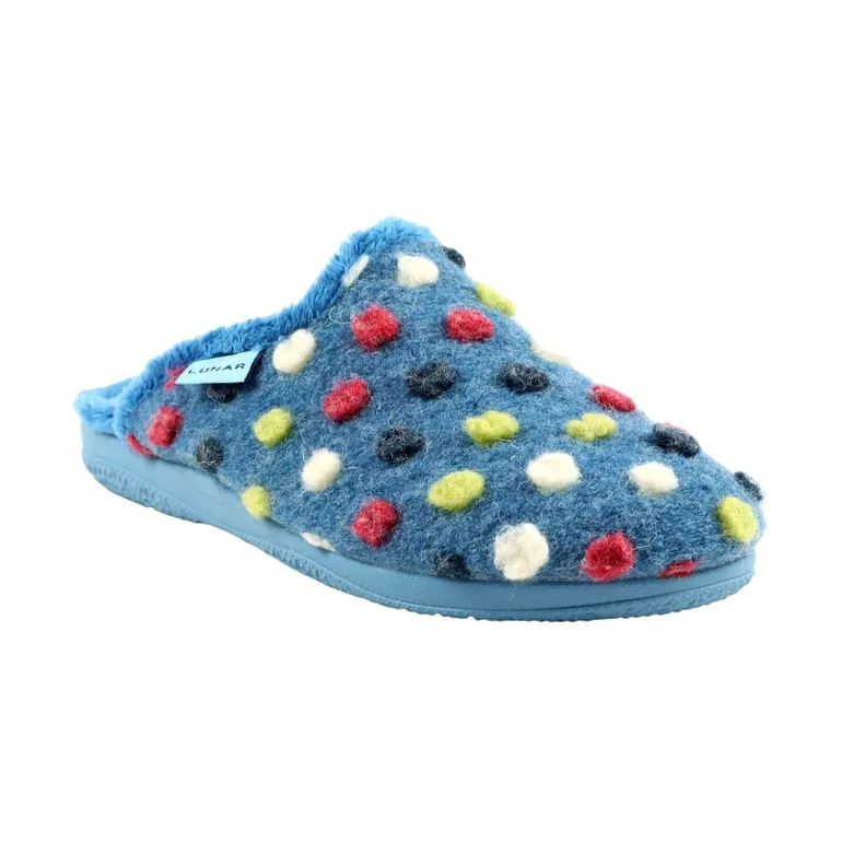 Lunar Womens/Ladies Montreal Slippers - Mid Blue