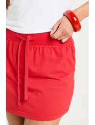 Drawstring Football Mini Skirt - red - 3