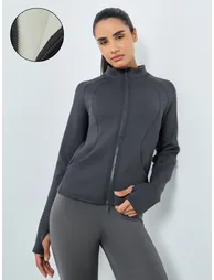 Fleece Dual Contour Seam Zip Up Jacket