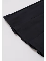 Preppy High Waist Pleats Belt Mini Skirt in Black - 4