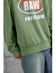 NOMARC Oversized Crew Neck Printed Sweatshirt - 3