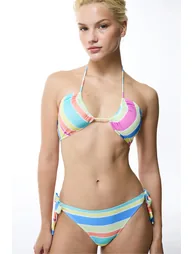 PENTI Donna Striped Brazilian Bikini Bottom