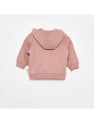 Hooded zip-up sweatshirt PINK - 1