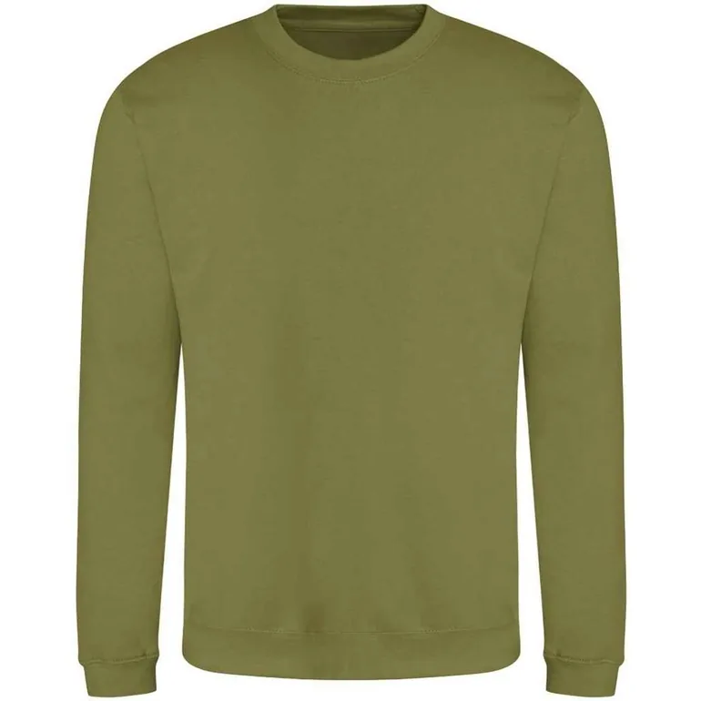 Awdis Mens Crew Neck Sweatshirt - Khaki