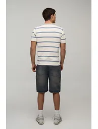 Slim Fit Stripe T-Shirt - ecru - 1
