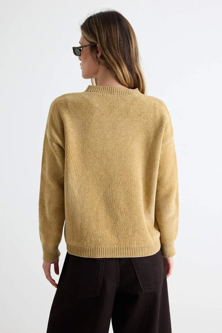 Camel Wide Fit Special Yarn Knitwear Sweater - 3