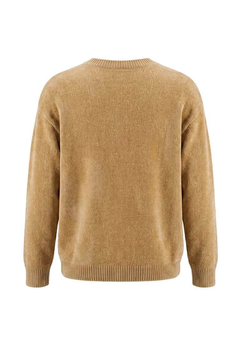 Camel Wide Fit Special Yarn Knitwear Sweater - 6