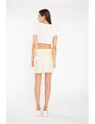 Textured-White Crop-Top - 1