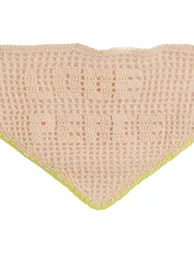 Crochet Triangle Scarf in Cotton Mix - 2