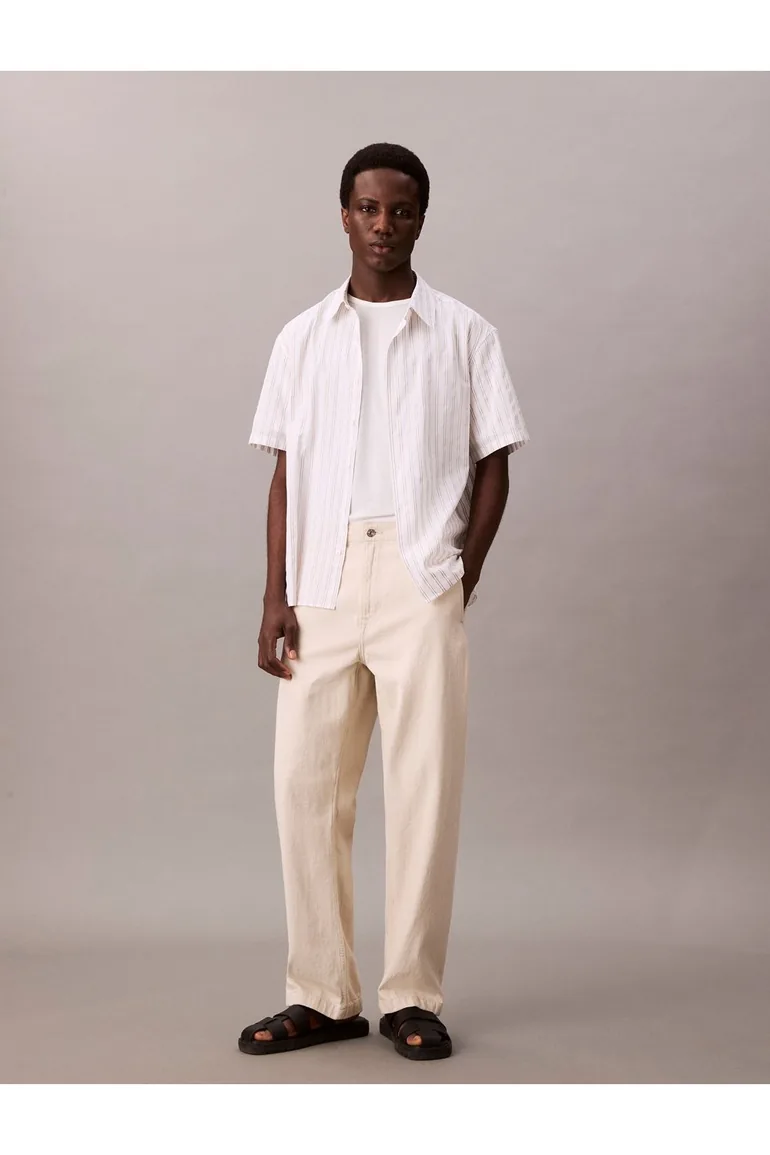 Ss Supima Chest Emb Crewneck Tee White - 1