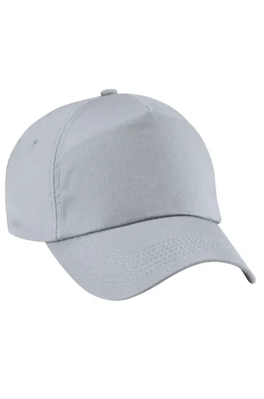 Beechfield Unisex Plain Original 5 Panel Baseball Cap - Light Grey