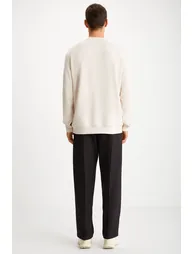 GUILHERME Men's 100% Cotton Knitted 3 Yarn Warm Regular Vanilla Sweatshirt with Raised Inside - 5