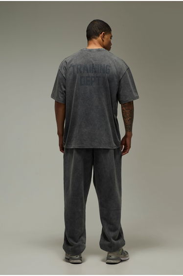 Training Dept Washed Oversized T-shirt - dark grey product thumbnail 3