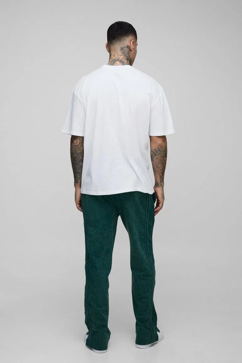 Tall Relaxed Split Hem Washed Raw Edge Jogger - 1