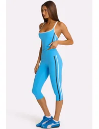 Soft Active Capri Leggings in Electric Blue - 3