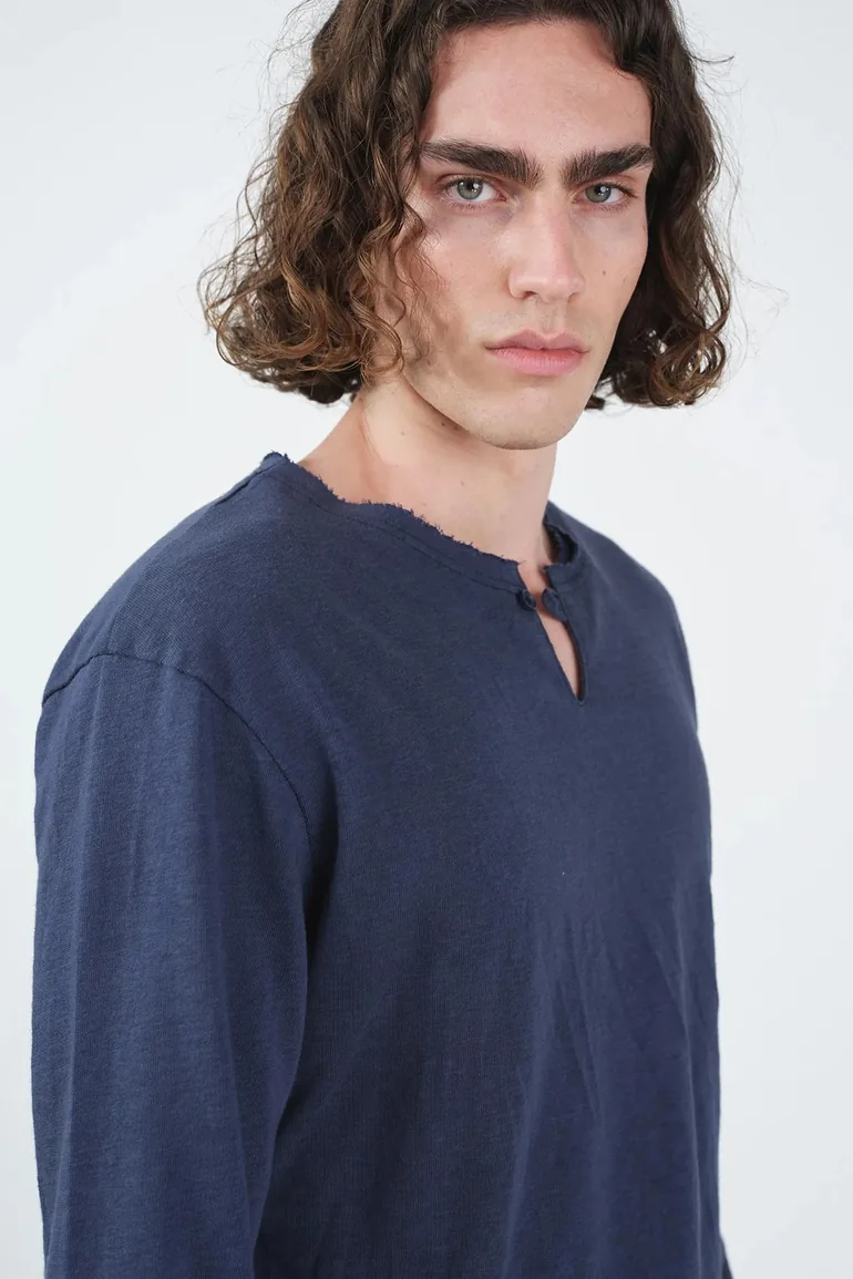 GIESTO Men's Cotton Long-Sleeve Crew Neck T-Shirt - 3