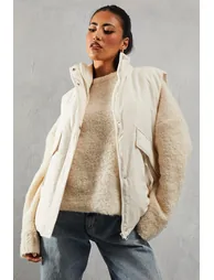 Padded Puffer Zip Pocket Gilet - 1