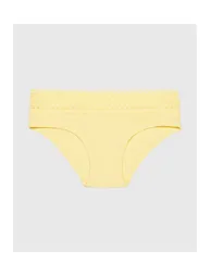 Hipster Panty with Lace Trim in Mellow Yellow - 3