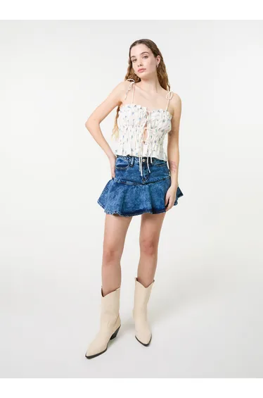 Tie Front Ditsy Cami Top