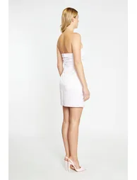 Marshmallow-Pink Strapless Diamante-Trim Split Mini-Dress - 2