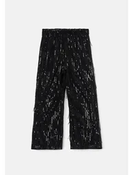 Sadie Black Tassel Sequin Trousers - 4