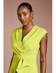 Belted Crepe Dress - 3