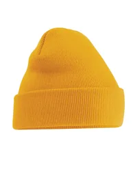 Beechfield Soft Feel Knitted Winter Hat - Mustard - 2