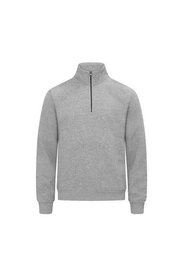 Clique Mens Miami Half Zip Sweatshirt - Grey Melange