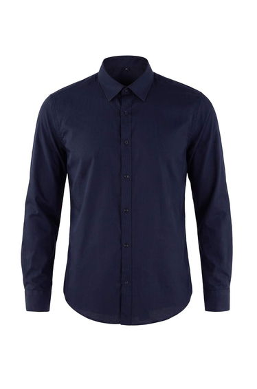 Navy Blue Oxford Regular Seasonal Men's Shirt product thumbnail 2