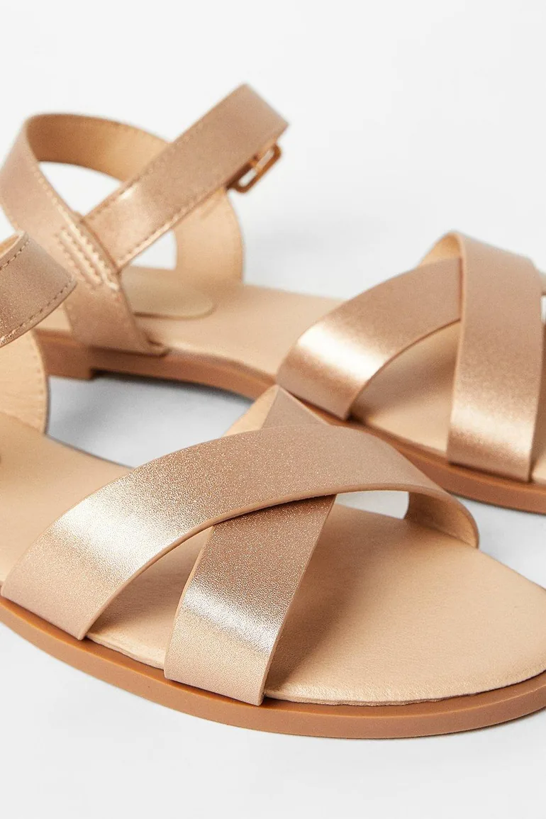 Wide Fit Florence Cross Strap Flat Sandals - 3