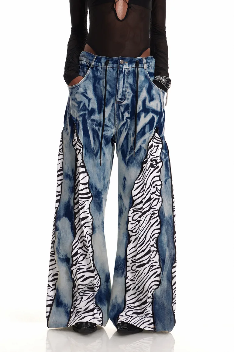 Caprina Deconstruct Tie Dye Barrel Jeans - 1