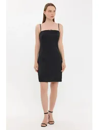 Spaghetti Strap Tie-Front Mini Dress