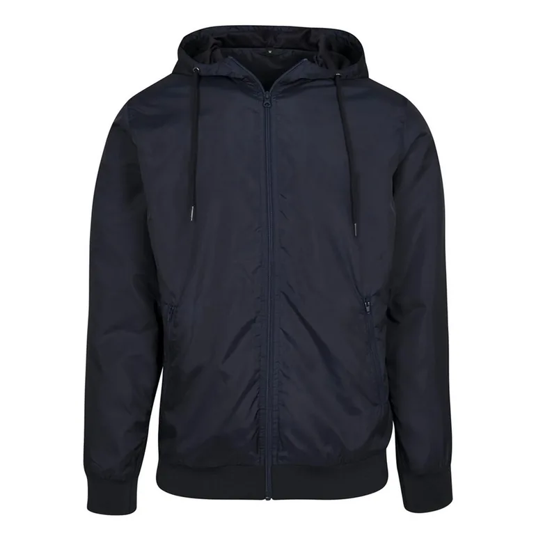 Mens Zip Up Wind Runner Jacket - Navy