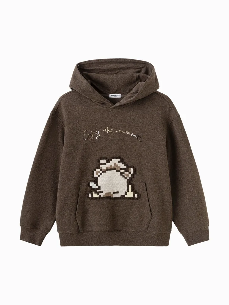 Boys' Pixel Graphic Hooded Sweatshirt