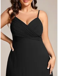 Plus Size A-Line Sleeveless Evening Dress - 2