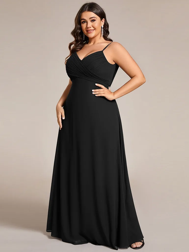 Plus Size A-Line Sleeveless Evening Dress - 3