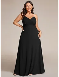 Plus Size A-Line Sleeveless Evening Dress - 4