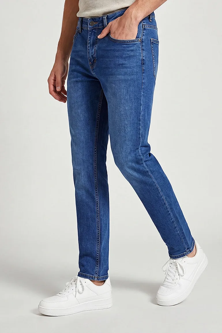Straight Fit Stretch Jeans - 1