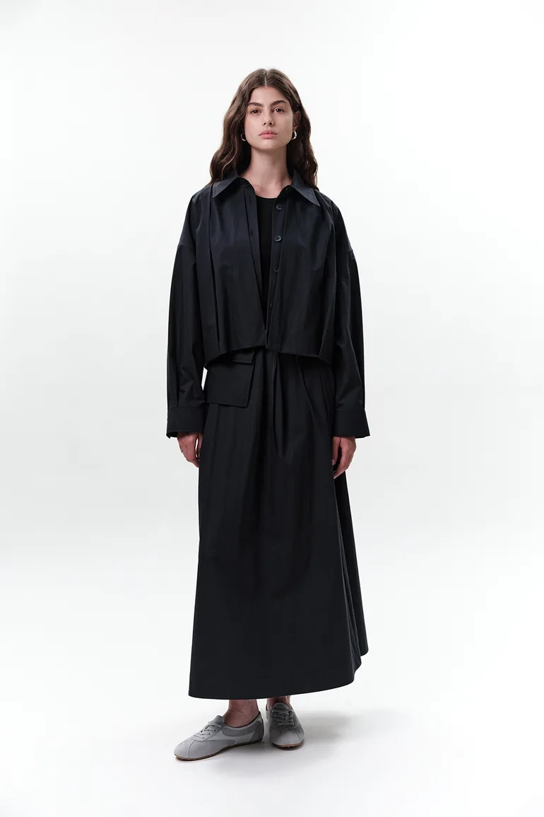 PLEATED DETAIL SHORT JACKET - 6