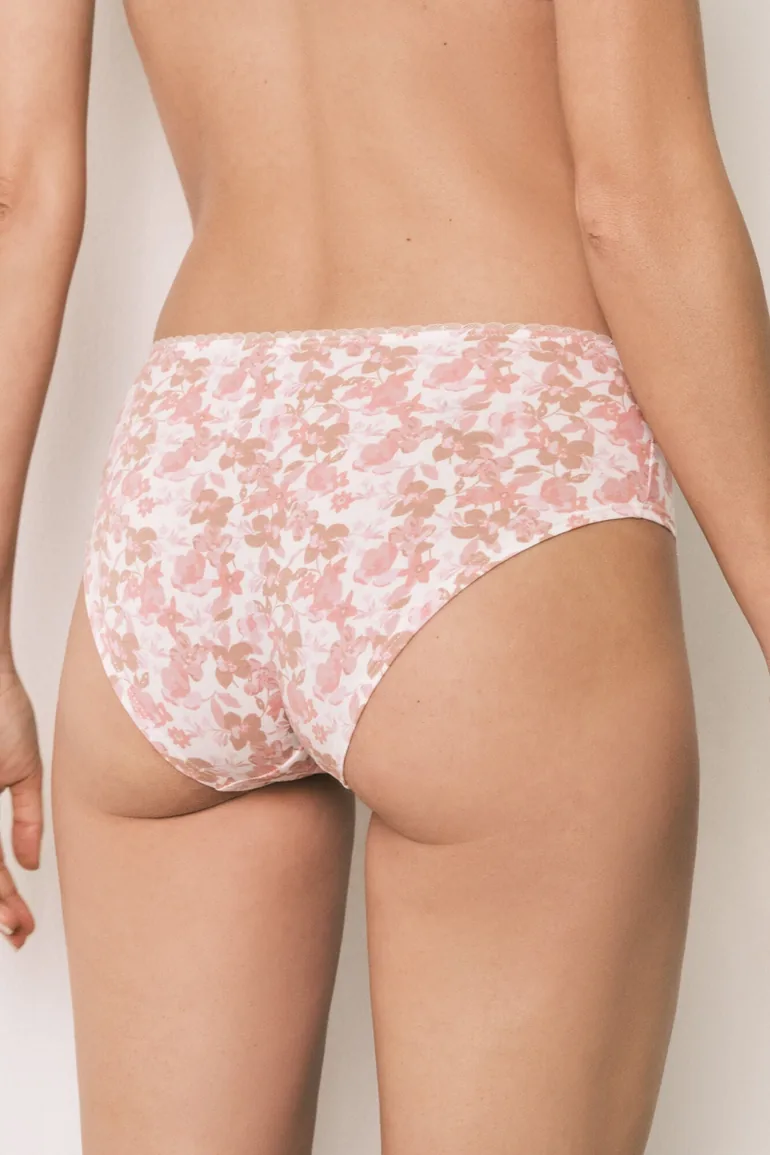 Multicoloured printed cotton 7-pack Brazilian panties - 1