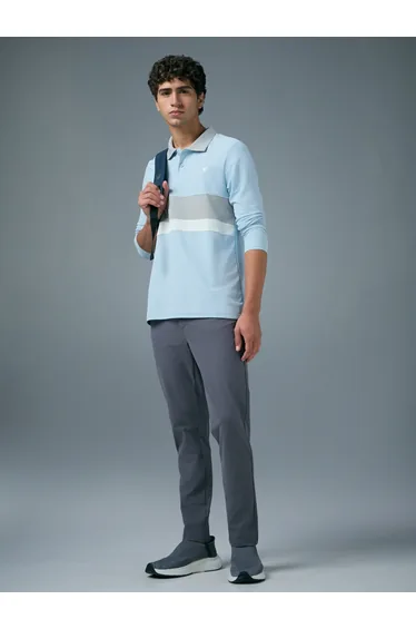 Men Slim Fit Contrast Panel Polo