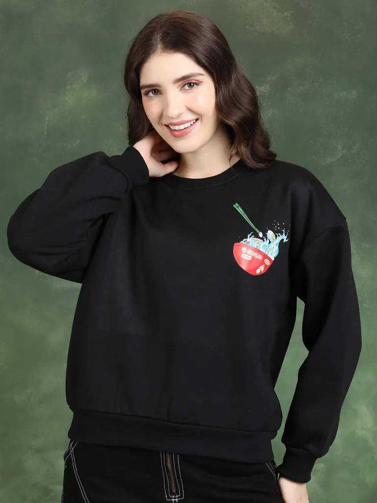 Oversized Graphic Print Sweatshirt