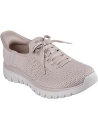 Skechers Womens/Ladies First Blush Slip-In Trainers - Taupe