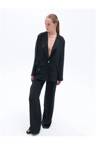 Pocketed Double-Breasted Jacket